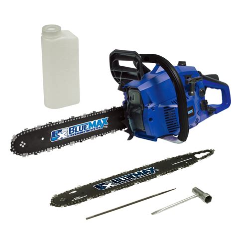 Modern <strong>chainsaw</strong> for grounds maintenance. . Bluemax chainsaw